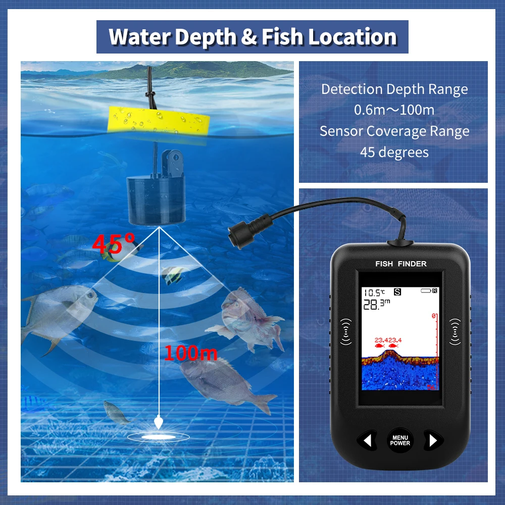 Sonda de Pesca Erchang XF03, 4 - Fishing Depth Finder reseña y precio