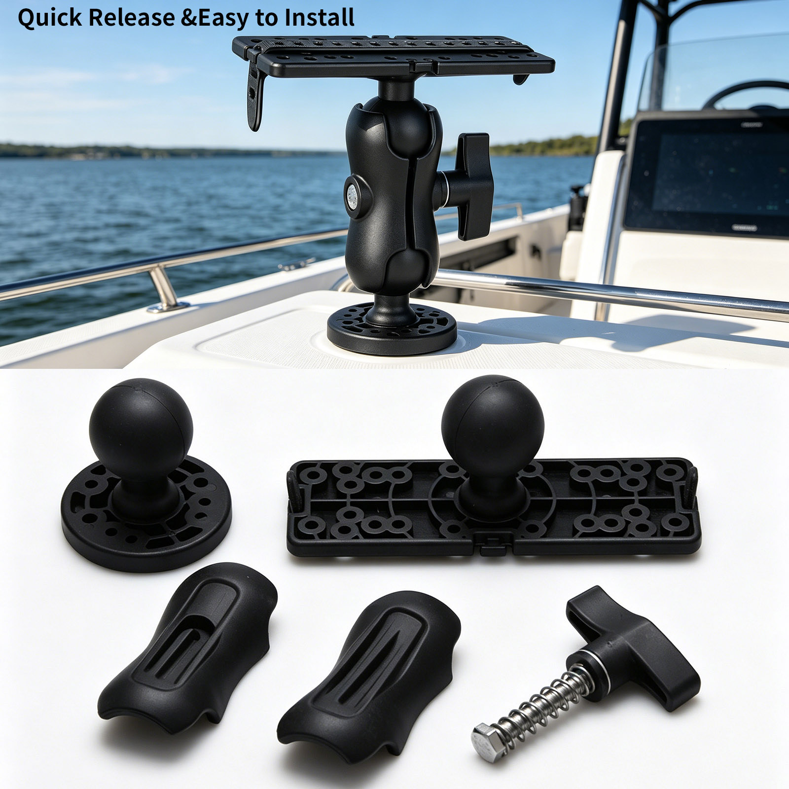 360 °   Soporte ajustable para - Fish Finder Mount reseña y precio